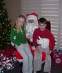 Kailey & Kolby Hall on Santa's lap!